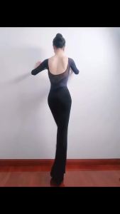 V-neck High Elastic Soft and Comfortable Female Adult Ballet Clothing Backless Short-sleeved Multi-color One-piece Body Suit