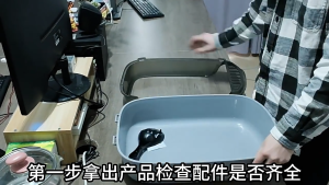 กระบะทรายแมวขนาดใหญ่ ขอบสูงกันกระเด็น วัสดุทนทานแข็งแรง กระบะทรายแมว กระบะทรายแมวแบบกึ่งปิด CW52