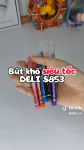 Bộ 8 bút gel nhiều màu Deli ngòi 0.5mm trơn tru lâu hết mực dùng để viết Caligraphy liner đi nét bullet jourrnal S855