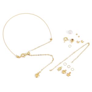 1set/bag 14K Gold Plated Handmade Accessory Material Pack For DIY Bracelet Necklace Jewelry Craft Making