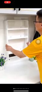 CÓ ẢNH THẬT - Kệ đựng mỹ phẩm gia vị đồ dùng dán tường 4 tầng nhà tắm nhà bếp kèm miếng dán