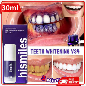 hismile v34 Colour Correct Whitening ฟัน Colour Correct ยาสีฟันไวท์เทนนิ่ง Smile Ease สําหรับถอด Plaque Tartar Stain Whitener Pampapu
