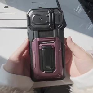 Ốp Điện Thoại iPhone Air 17 16 Plus 13 14 15 Pro Max Chống Sốc Tích Hợp Ngăn Đựng Thẻ - Vỏ Bảo Vệ Có Cửa Sổ Trượt Và Khe Đựng Thẻ