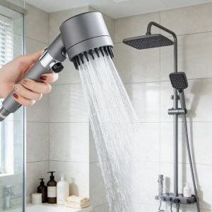 Handheld Showerhead with filter cartridgeHigh Pressure 4 in 1 Massage Shower Head With 3 Spray Modes Universal interface Easy to install ﻿