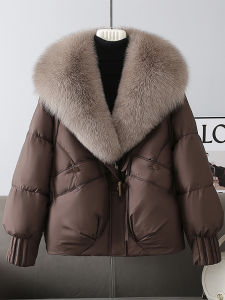Shalldoer | High-Quality Beautiful Fox Fur Hooded Womens Coat