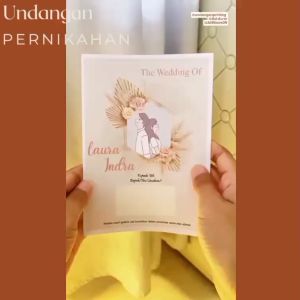Undangan NIKAH SEDANG 2 SISI NS 09 Simple ( 30 PCS ) dan Murah Bebas Request Design Simple free DESIGN free Foto Kartu Undangan Pernikahan Simple