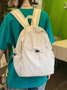 Waterproof Nylon Foldable Travel Backpack Lightweight Womens College Student Bookbag Durable Travel Bag Fresh Style Zipper Closure