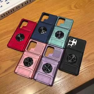Defender Heavy Duty Protect Case For Samsung S26 S25 Edge S24 S23 Ultra Plus FE A57 A37 A17 A07 Magnetic Ring Stand Wallet Cover