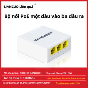 LIANGUO | Bộ Mở Rộng Mạng POE 3 Cổng 250m