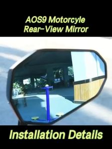 Motorcycle Side Mirror Side Mirror For Motorcycle 360 ° Adjustable Explosion-Proof Anti Dazzling