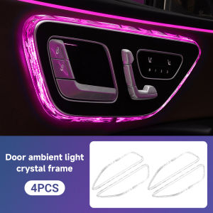 For Mercedes Benz C GLC E Class W206 X254 W214 AMG GT EQE EQS Car Crystal Door Atmosphere Light Frame Trim Cover Accessories