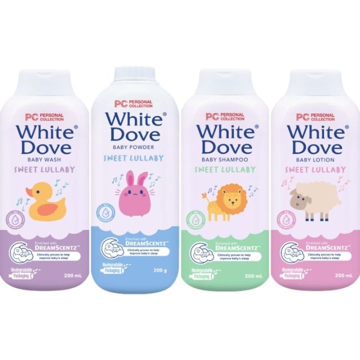 PC White Dove Baby Wash Baby Shampoo Baby Powder Baby Lotion with