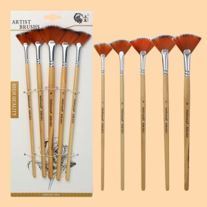 Professional Art Grade Nylon Hair Paint Brushes Set Watercolor Acrylic Oil Painting Fan Shaped Pen Fish Tail Color Drawing Brush