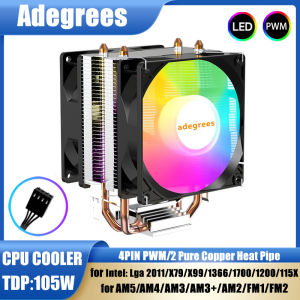 X99 RGB CPU air-cooled Cooler 3PIN/4PIN PC Processor Radiator For Intel LGA 1151 1155 1200 X99 1700 2011 AM5 AM3 AM4 Ventilador