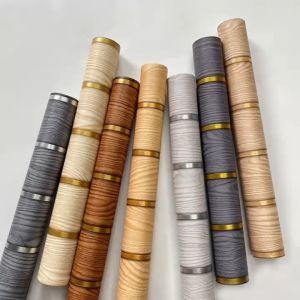 home 10 meters x45 cm waterproof wood grain stickers imitation wood wallpaper self-adhesive clothes cupboard desktop old door renovation furniture renovation wallpaper