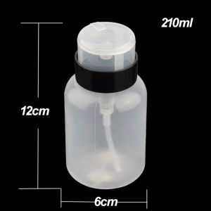 1/3/5pcs Push Down Empty Lockable Pump Dispenser Bottle Nail Polish and Makeup Remover Portable Travel Refillable Bottle 200ml