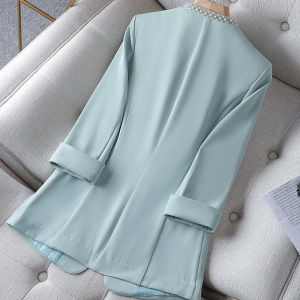 High-End Womens Blazer Jacket Sleeveless V-Neck Slim Fit Polyester Fiber Summer Autumn Fashionable Street Style