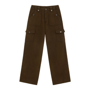 NIHAOKANONG | Quần Jeans Đa Túi Dáng Thẳng Cao Gọn