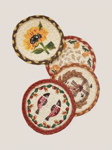 Thảm Cốc Di Động Bằng Vải Lanh Vàng Thiết Kế Sáng Tạo Phụ Kiện Bàn Ăn Thảm Cốc Chịu Nhiệt Cao Cho Ngày Nhà Giáo Quốc Gia Quà Tặng Di Chuyển