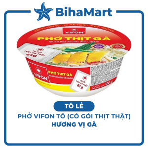 [TÔ LẺ] - VIFON - Phở Vifon tô có gói thịt thật vị Gà phở gà tô Vifon phở Vifon tô ăn liền phở tô Vifon (120g/tô)
