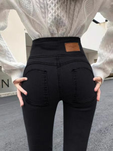 Womens High Waist Fleece-Lined Butt-Lifting Denim Jeans Slim Fit Pencil Pants Spring Autumn New Style Bootcut Jeans