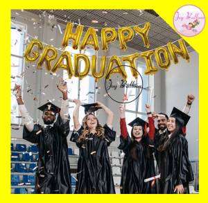 ลูกโป่ง Congratulations Happy Graduation ขนาด 16 นิ้ว ของขวัญปัจฉิม (ส่งเร็วจากกรุงเทพ) ลูกโป่งแสดงความยินดี ลูกโป่งจบการศึกษา ฟอยล์ congrats