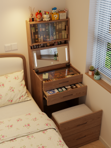 DONGMU | New Mini Solid Wood Flip-top Vanity Table