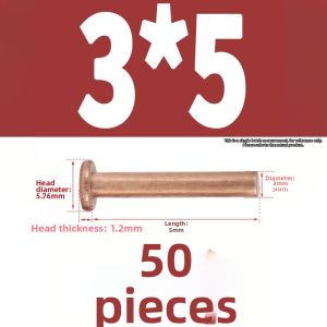 POWER&STRONG | Copper Rivet Flat Head Solid Rivet