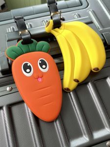 Travel Cartoon Carrot Silicone Luggage Tag New Style Banana Suitcase Boarding Pass Tag Hanging Pendant Safe Portable Gear