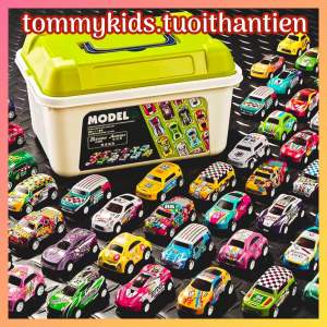 Thùng 30 ô tô đồ chơi chạy đà chất liệu hợp kim cao cấp tổng hợp xe nhiều màu sắc an toàn cho bé