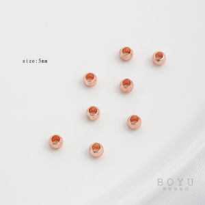 Boyu 18K Gold-Plated Silver ลูกปัดโลหะผสมลูกปัดแบบหลวมสําหรับ DIY Handcraft เครื่องประดับอุปกรณ์เสริมวัสดุ