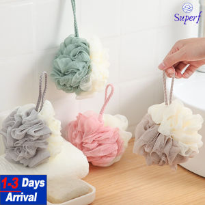 【From Manila】Large Size Bath Ball Rich Bubbles Bath Flower Bath Sponge Brush Body Back Washing Exfoliating Scrubber Soft Mesh Cleaning Brush