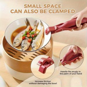 2/1Pcs Anti-Scald Clips Hot Dish Plate Gripper Kitchen Non-slip Bowls Clamp Holder for Frying Pans Air Fryer Steamers Oven
