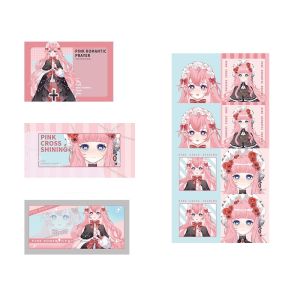 JTL  Asian Aesthetic Cute Pomelo Sisters Sweet Cool Girl Goo Card Art Stickers SZ313