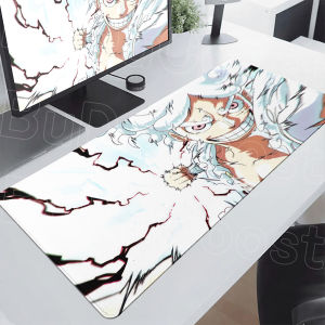 Bandai | Minimalism Luffy White Table Mat Speed 1000x500mm Gamer Keyboard Non-slip One Pieces Computer Office Long Mouse Pad for LOL CSGO