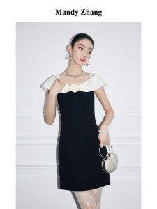 Elegant Summer Evening Dress Camellia Black