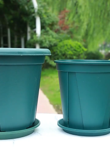 กระถางต้นไม้ กระถางต้นไม้พลาสติก กระถางสไตล์มินิมอล พร้อมจานรอง และทนทาน มี 3 ขนาด