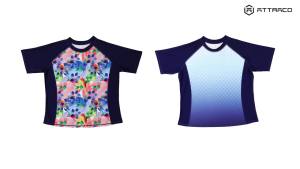 223Charmo Women Short Sleeve Rashguard XL-3XL R Floral Print Swimsuit Shirts Womens Plus Size Swimwear UPF50+ Rash Guard Beach Wear