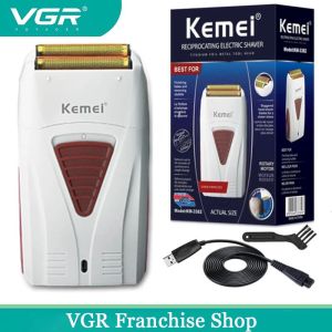 Kemei  Rechargeable Mens Electric Shaver Original Shaver with Fading Finish for Cleaning Beards and Hair