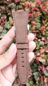 Strap Kulit Jam Tangan Asli Sapi Model AP Warna Coklat Garansi 1 Tahun
