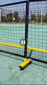 Bộ khung lưới Pickleball di động tiêu chuẩn thi đấu có bánh xe cao cấp dành cho sân chuyên nghiệp 6.7x0.92m