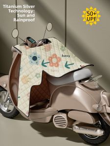 MONLEYTA | Universal Electric Vehicle Windshield Cover Summer Sunshade Waterproof UV Protection Battery Powered Rainproof All Seasons XL