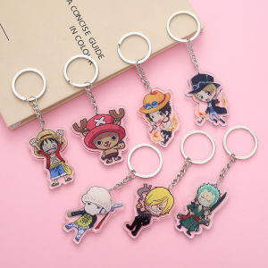 One Piece Acrylic Keychain Japanese Anime Key Ring Pendant
