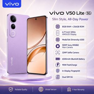 vivo | 2026 new vivo V50 Lite 5G 8GB+256GB Dimensity 6300 5G 6.77 120Hz AMOLED 50MP Sony Camera 6500mAh Battery 90W FlashCharge