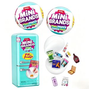 Hot Toys | ZURU Mini Fridge Set Toy Pretend Play Miniature Refrigerator Mystery Box Surprise Blind Box Dollhouse Accessories for Kids