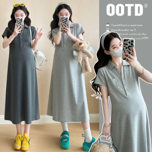 Elegant Korean Style Collar Medium Length Slimming Dress