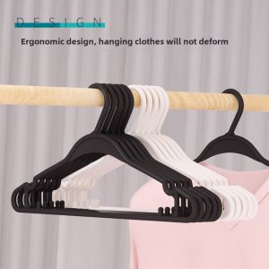 Thickened Black Plastic Clothes Hanger for Dry Clean Home Use And Wardrobe Storage Non-Slip Multi-Functional Hanger