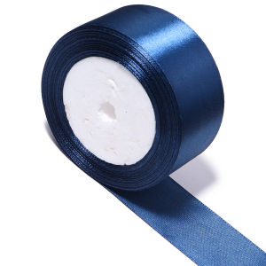 Màu Xanh Đậm Mượt Satin Ruy Băng 25 Yard/Lô Nhiều Độ Rộng Cho DIY Bó Hoa Gói Quà Cho Tiệc Cưới Trang Trí 100% Polyester