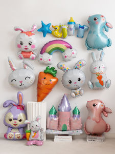 Bugs Bunny Birthday Party Birthday Theme Animal Bunny Balloon Boys and Girls Kids Decorations Party Scene Layout