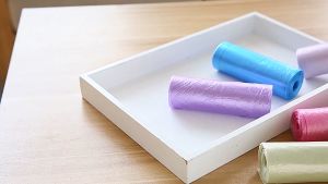 KBR ถุงขยะ พกพา 75 ใบ 5ม้วน ถุงขยะแบบฉีกถุงขยะแบบม้วน แพ็ก